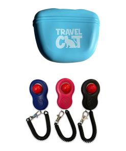 Treat Pouch & Cat Clicker Set Bundle